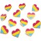 12 Pack Pansexual Pride Accessories LGBTQ Enamel Pins, 0.9 x 0.8 inches Pink Blue White Striped Hearts Flag Support Pride Lapel Pin Badge for Men and Women, Lesbian, Gay, Bisexual, Transgender, Queer